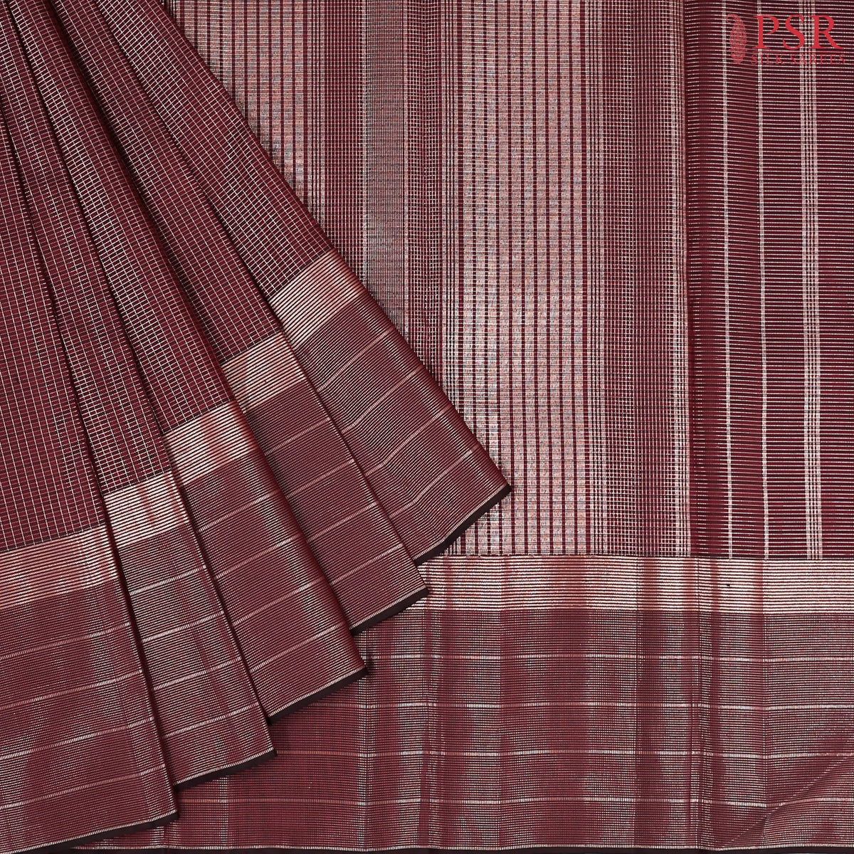 Rosewood Brown Kanchipuram Silk Saree