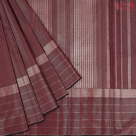 Rosewood Brown Kanchipuram Silk Saree