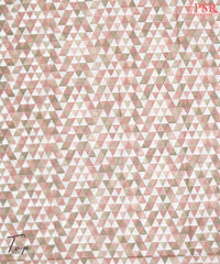 Off White & Millennial Pink Silk Cotton Dress Material
