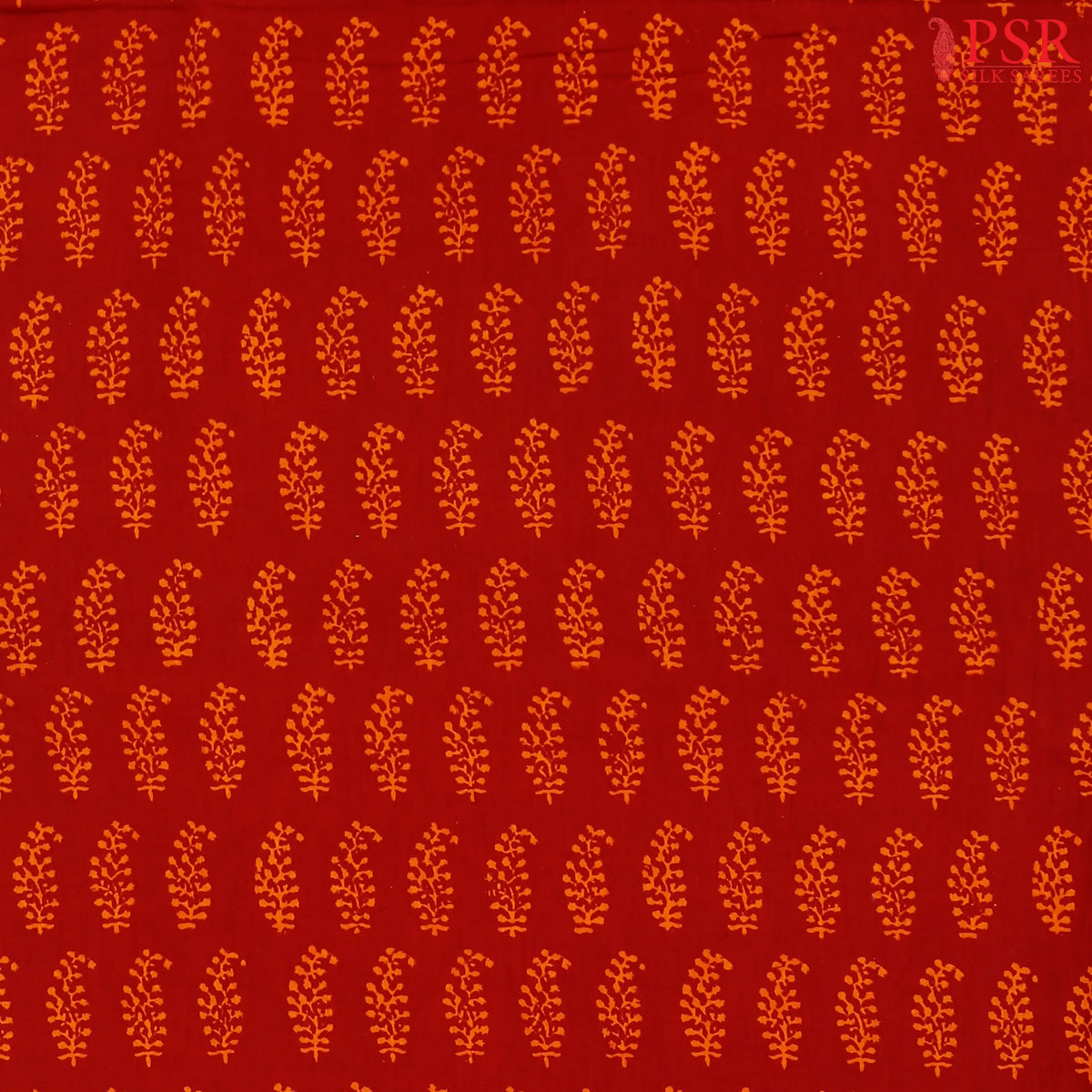 Rust Red Cotton Print Running Material