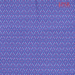 Blurple Semi Tassar Ikkat Print Running Material