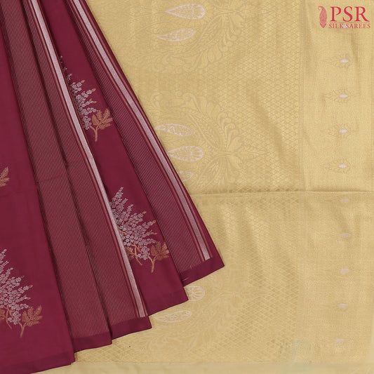 Maroon Soft Art Silk Saree