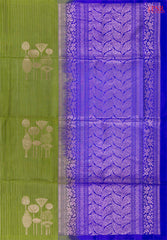 Olive Green Soft Silk Saree