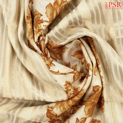 Bisque Beige Assam Saree