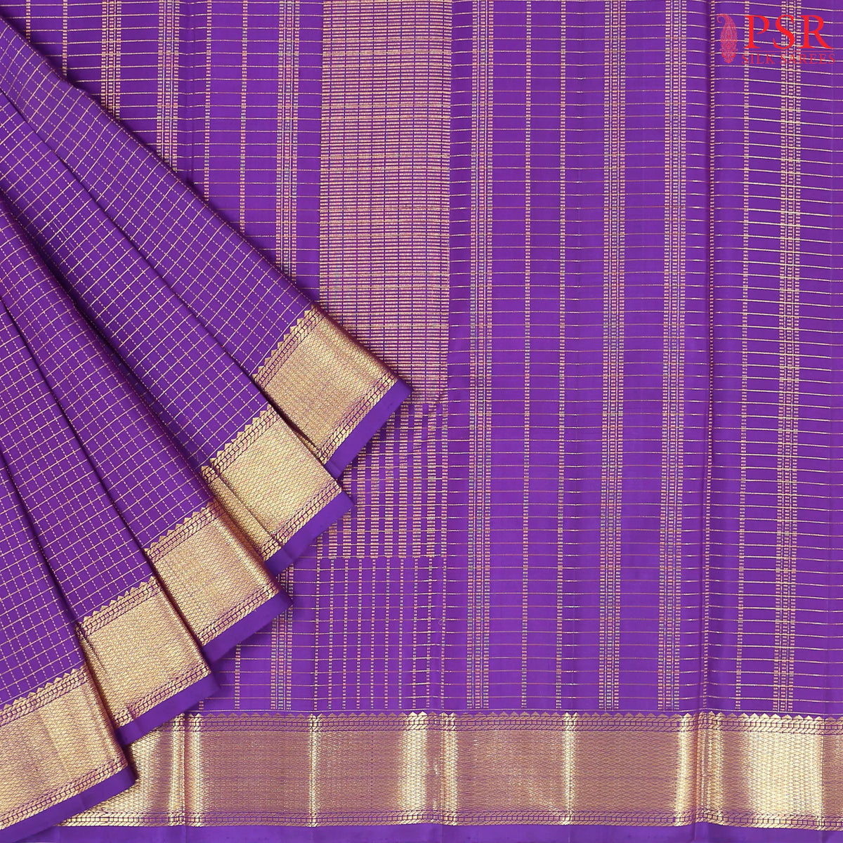 Violet Kanchipuram Silk Saree