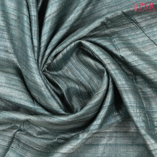 Steel Teal Ghicha Kadhi Tussar Silk Saree