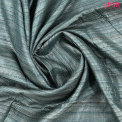 Steel Teal Ghicha Kadhi Tussar Silk Saree
