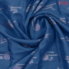 Prussian Blue Semi Banaras Saree