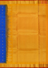 Azure Blue Gadwal Silk Saree