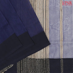 Dark Blue Maheshwari Silk Cotton Saree