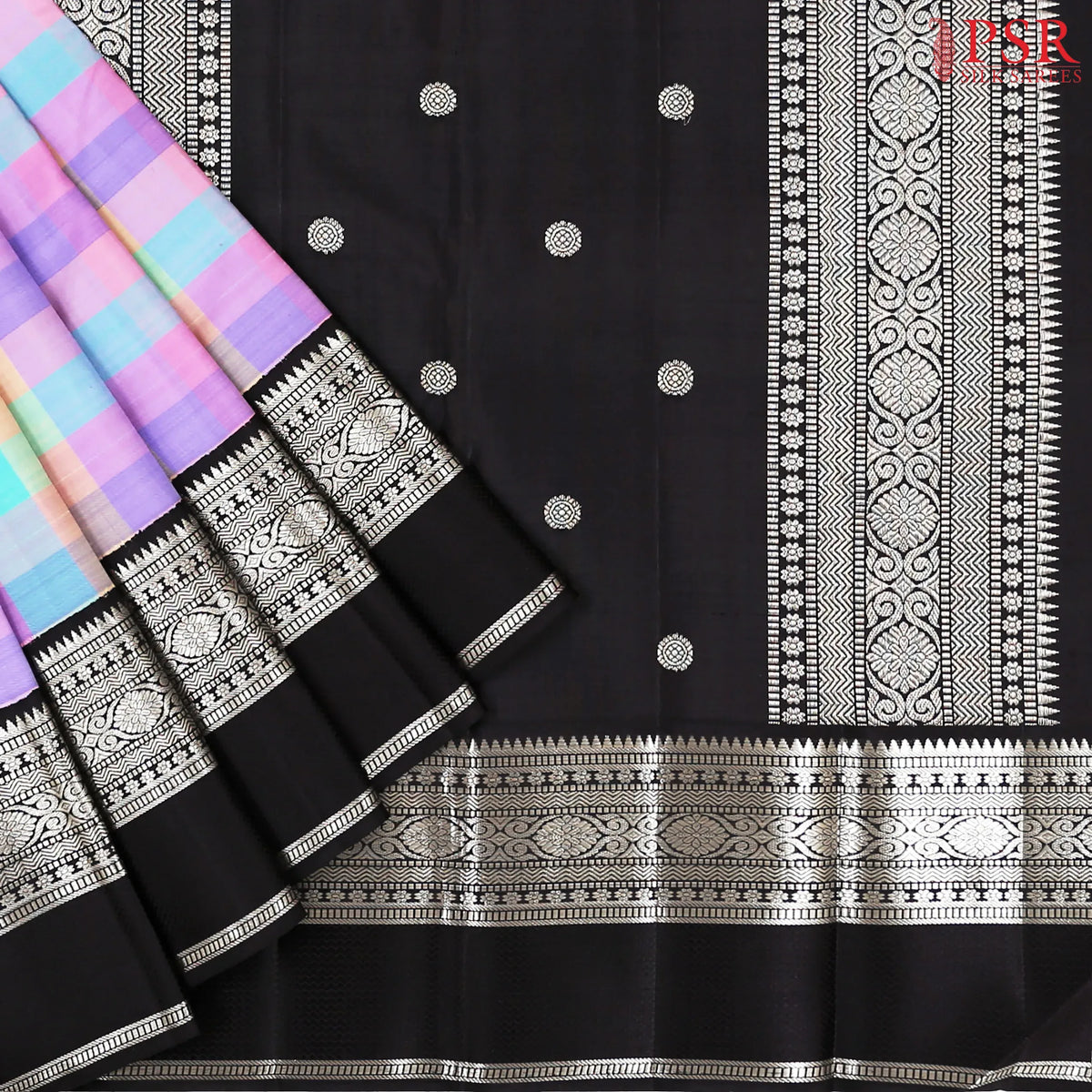 Multicolor Kanchipuram Silk Saree