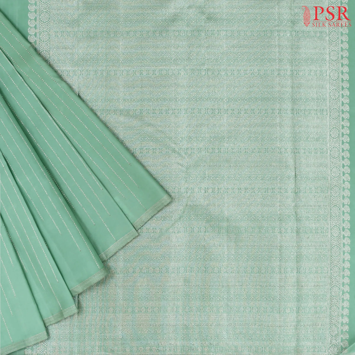 Mint Green Kanchipuram Silk Saree