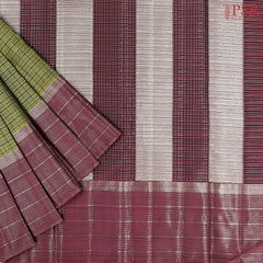 Olive Green Kanchipuram Silk Saree