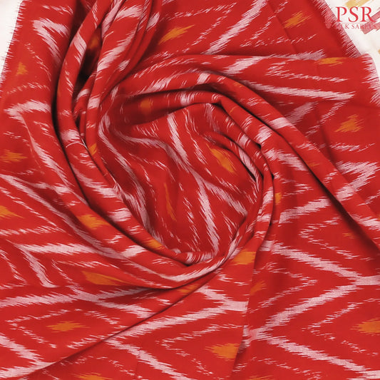 Red Ikkat Cotton Saree