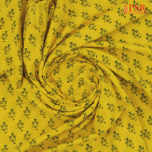 Yellow Jaipur Cotton Print Running Material