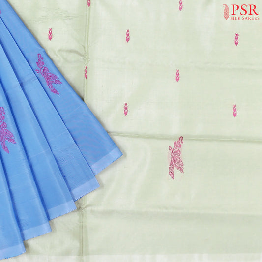 Maya Blue Vazhainaar Silk Saree