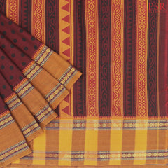 Maroon Silk Cotton Saree
