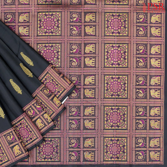 Black Kanchipuram Silk Saree