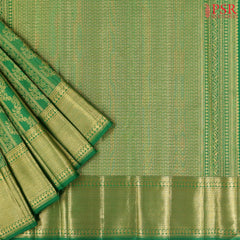 Emerald Green Kanchipuram Jacquard Silk Saree