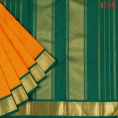Saffron Kanchipuram Silk Saree