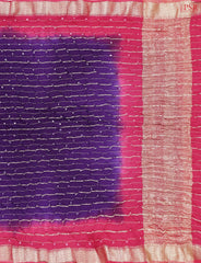 Violet Crushed Bandhini Saree
