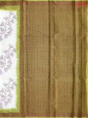 Floral Beige Banaras Tussar Silk Saree