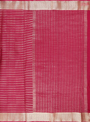 Cerise Red Semi Binny Silk Saree