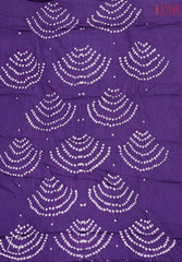 Violet Crushed Bandhini Cotton Dress Material