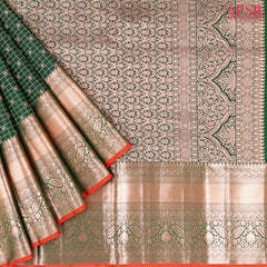 Dark Green Kanchipuram Silk Saree
