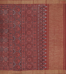 Maroon Mangalagiri Cotton Saree