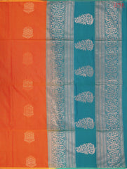 Dark Orange Silk Cotton Saree
