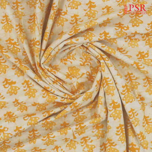 Yellow Batik Print Running Material