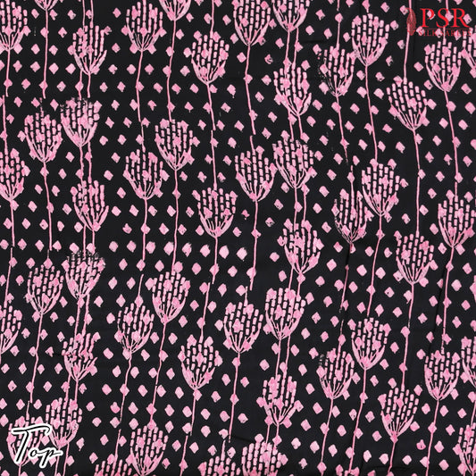 Black Modal Silk Dress Material