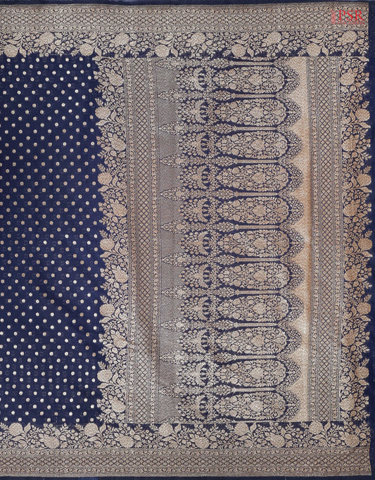 Dark Blue Georgette Saree