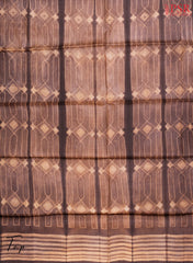 Chestnut Brown Tassar Silk Dress Material