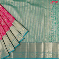 Hot Pink Art Silk Jacquard Saree