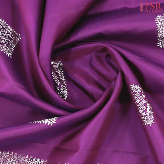 Dark Purple Kanchipuram Silk Saree