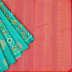 Turquoise Kanchipuram Silk Saree