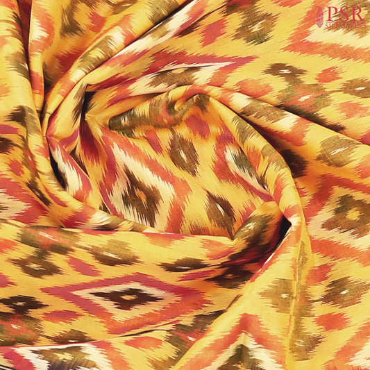 Yellow Patola Silk Cotton Saree
