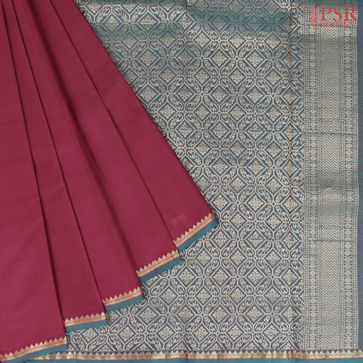 Maroon Pink Arani Silk Saree