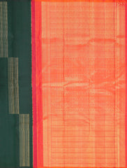 Bottle Green Kanchipuram Silk Saree