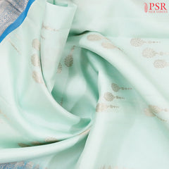 Pastel Blue Kanchipuram Silk Saree