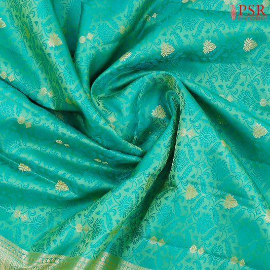 Sea Green Kanchipuram Silk Saree