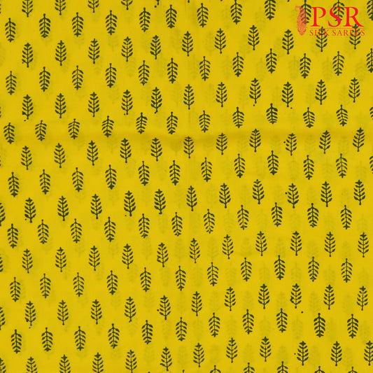 Yellow Jaipur Cotton Print Running Material
