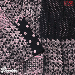 Black Modal Silk Dress Material