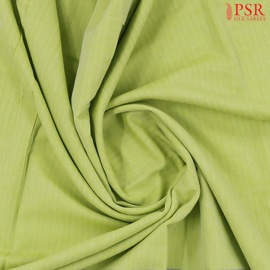 Soft Chartreuse Green Byloom Cotton Saree