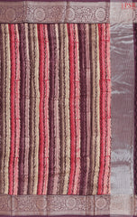 Burgundy Chanderi Silk Cotton Saree