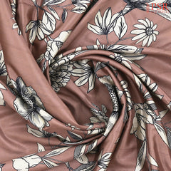 Dark Peach Semi Tussar Saree