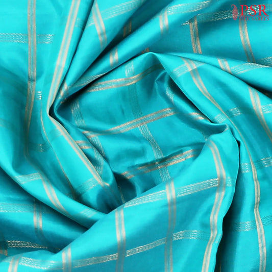 Turquoise Blue Soft Silk Saree