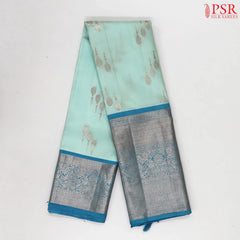 Pastel Blue Kanchipuram Silk Saree